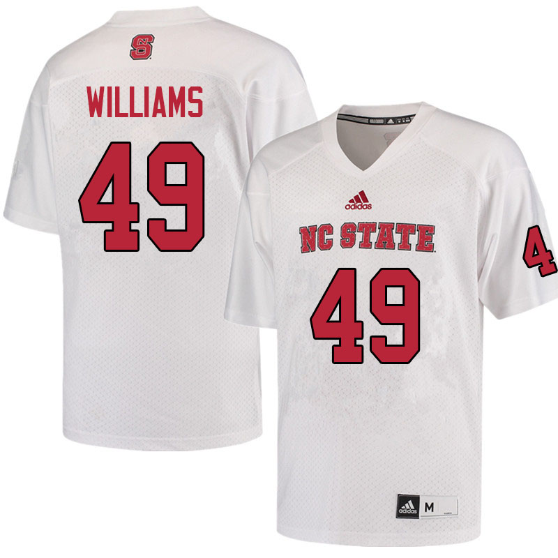 Men #49 Seth Williams NC State Wolfpack College Football Jerseys Sale-White - Click Image to Close